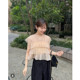 Hinari2025 ຕາຫນ່າງຫວານໃນລະດູຮ້ອນ ruffled ຊັ້ນເທິງ
