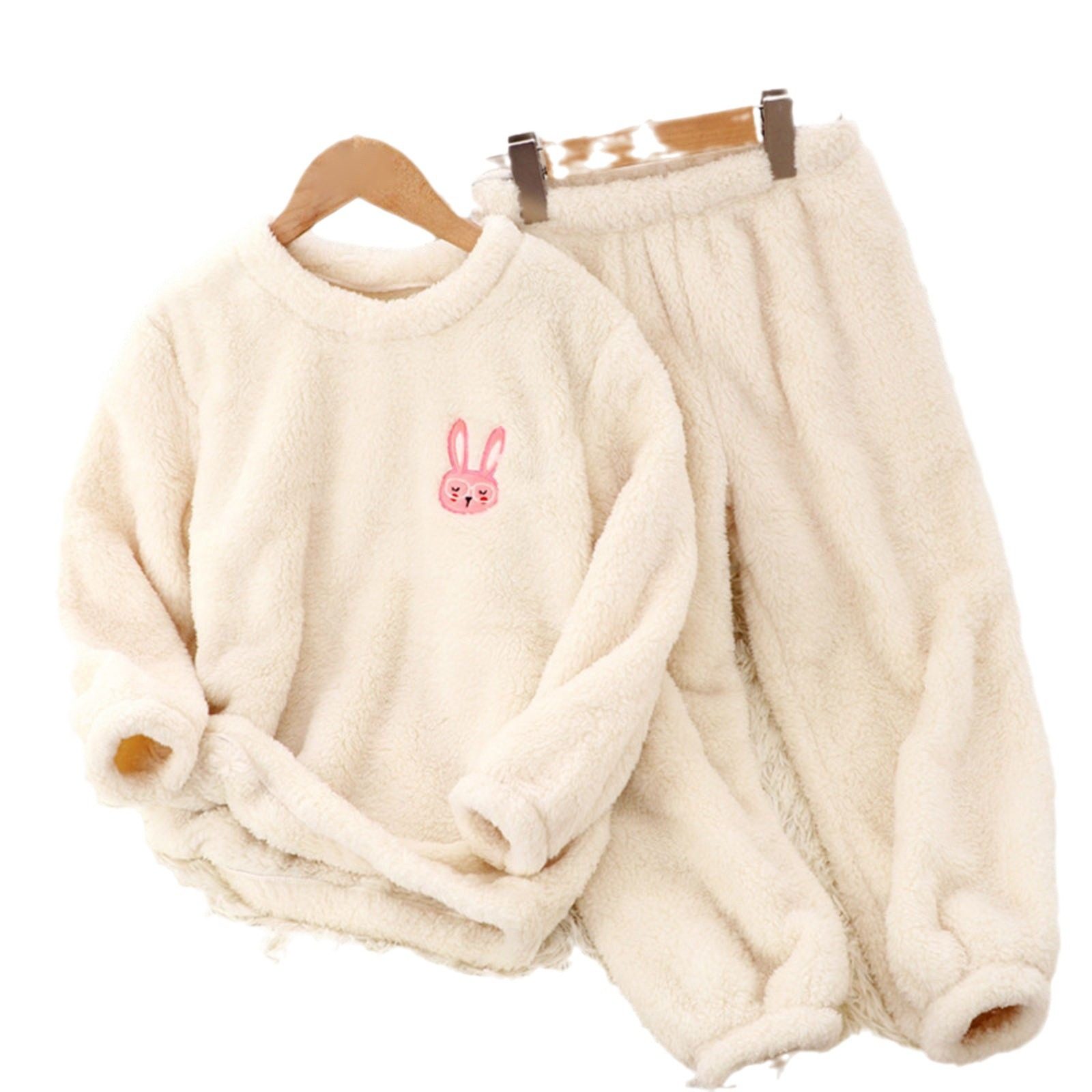 2023秋冬新款加绒套装圆领套头羊绒亲子睡衣套装,淘宝优惠券,粉丝福利购,淘宝优惠卷