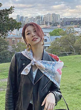太美温柔风之城秀智同款真丝方巾