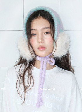 不费力少女感清新针织护耳耳暖