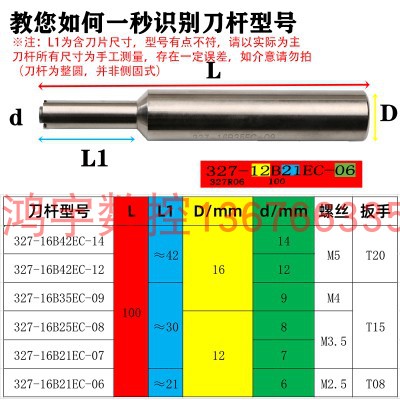 t型铣刀六刃梯形铣刀梯形槽刀旋风铣刀HORN工字槽加工可换刀片-图3