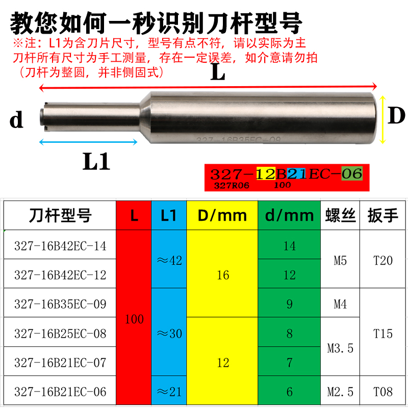 T型槽刀锯片铣刀片梯型槽铣刀旋风槽刀杆327-16B42EC14德国号恩刀 - 图2