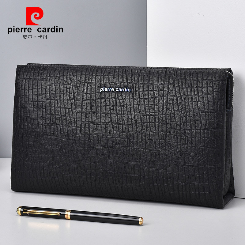 皮尔卡丹男士真皮手大容量名男包 敏福服饰男士包袋