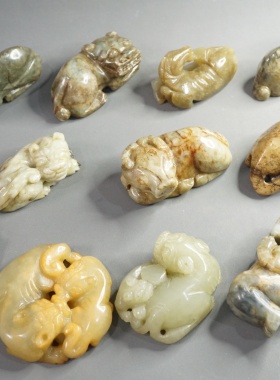 老库存和田玉瑞兽配饰挂件古玉老玉一物一拍总编号M5