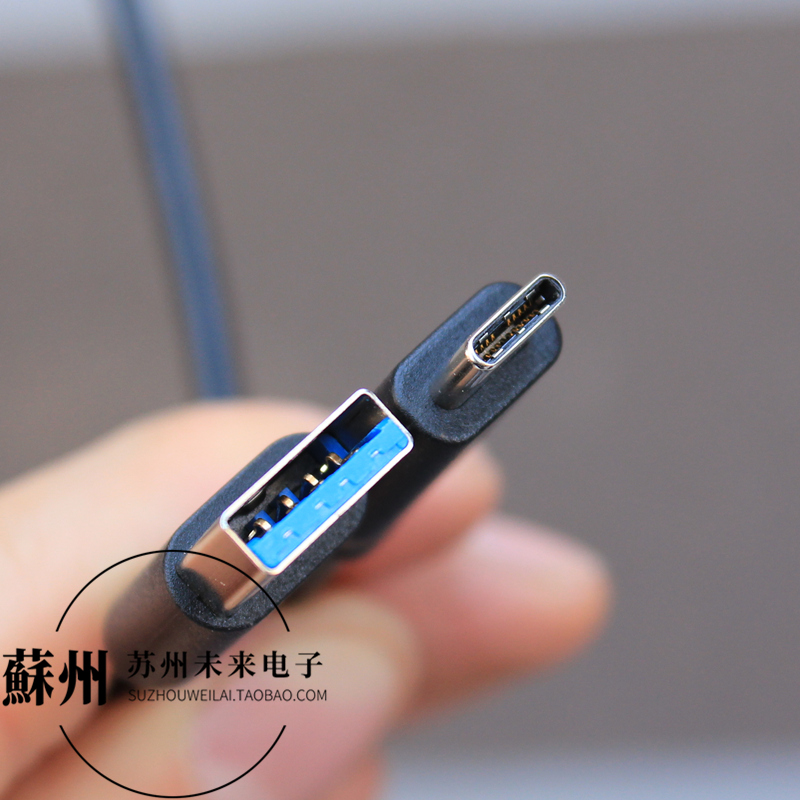 60厘米谷歌USB3.1 Type-C移动硬盘数据线3A 60W快充线5Gbps黑白色 - 图1