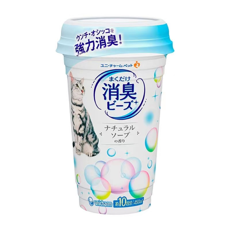 GAINES/佳乐滋猫砂消臭珠450/900ml 日本进口芳香猫砂盆厕所除臭 - 图0