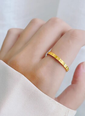 气质满圈爱心钛钢戒指ring女戒女