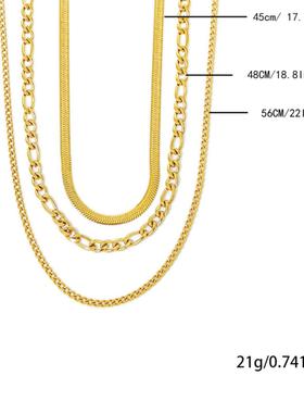 欧式气质三层叠戴锁骨链轻奢小众