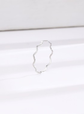 极细小号五号5钛钢时尚戒指ring