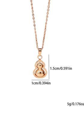 新中式旋转小葫芦钛钢项链女轻奢