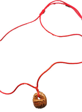 纯手工野生山桃核压惊吉祥物项链