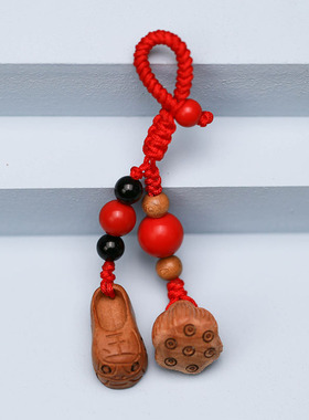 测试推荐桃木桃核平安挂件桃篮