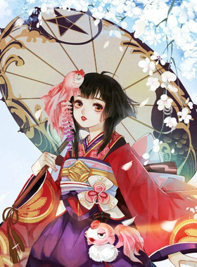 阴阳师cos伞神乐红莺燕鸣游戏伞