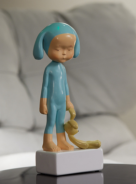 稀奇艺术向京签名限量玻璃钢雕塑《你留下的爱》可爱桌面摆件饰品