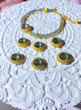 王小仙女古法金翡翠A货串珠