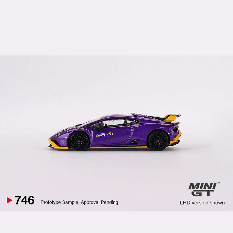 TSM MINI GT 1:64兰博基尼Huracan STO小牛 紫色 合金汽车模型 - 图1