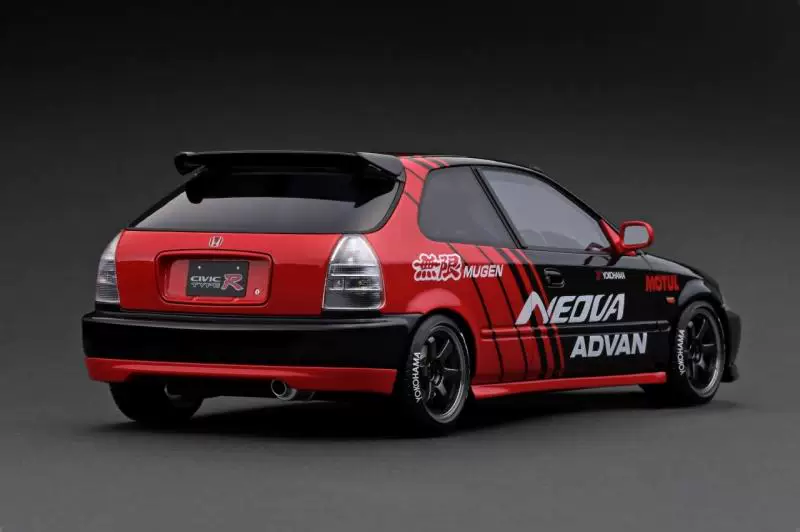 IG IGNITION 1:18 Honda CIVIC Civic EK9 Type R бесконечная ADVAN смоленная модель автомобиля