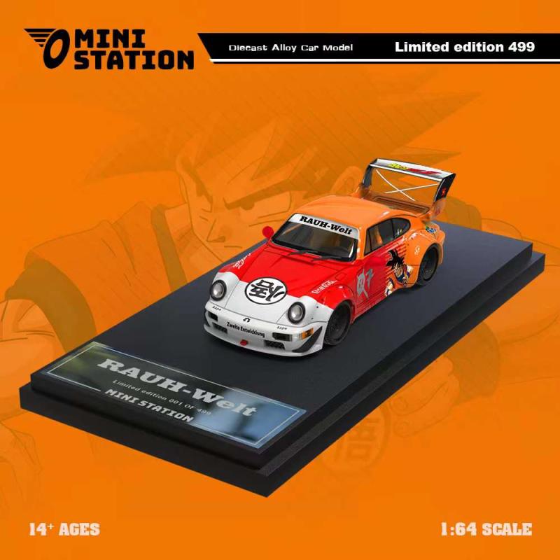 Mini Station MS 1:64保时捷改装RWB 964七龙珠悟空布欧 汽车模型 - 图1