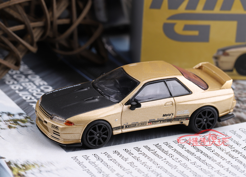 现货MINI GT 1:64日版限定Top Secret尼桑GT-R R32 VR32汽车模型 - 图0