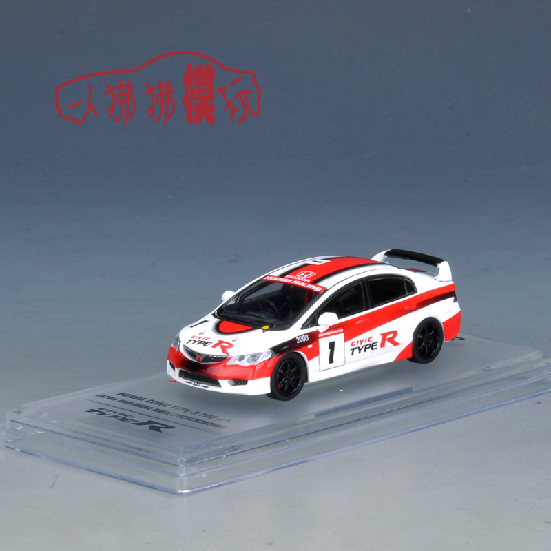 现货INNO 1:64白色HONDA CIVIC本田 思域Type R FD2合金汽车模型 - 图0