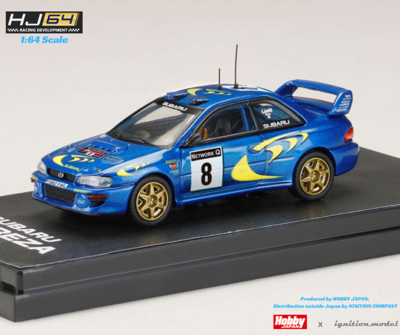 HJ联名IG Hobby JAPAN 1:64斯巴鲁IMPREZA翼豹WRC 3#8#汽车模型-图0