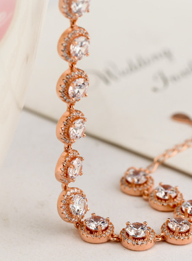 Findwind/千寻海风 琉璃梦S925银锆石手链女 时尚韩版银手链礼物