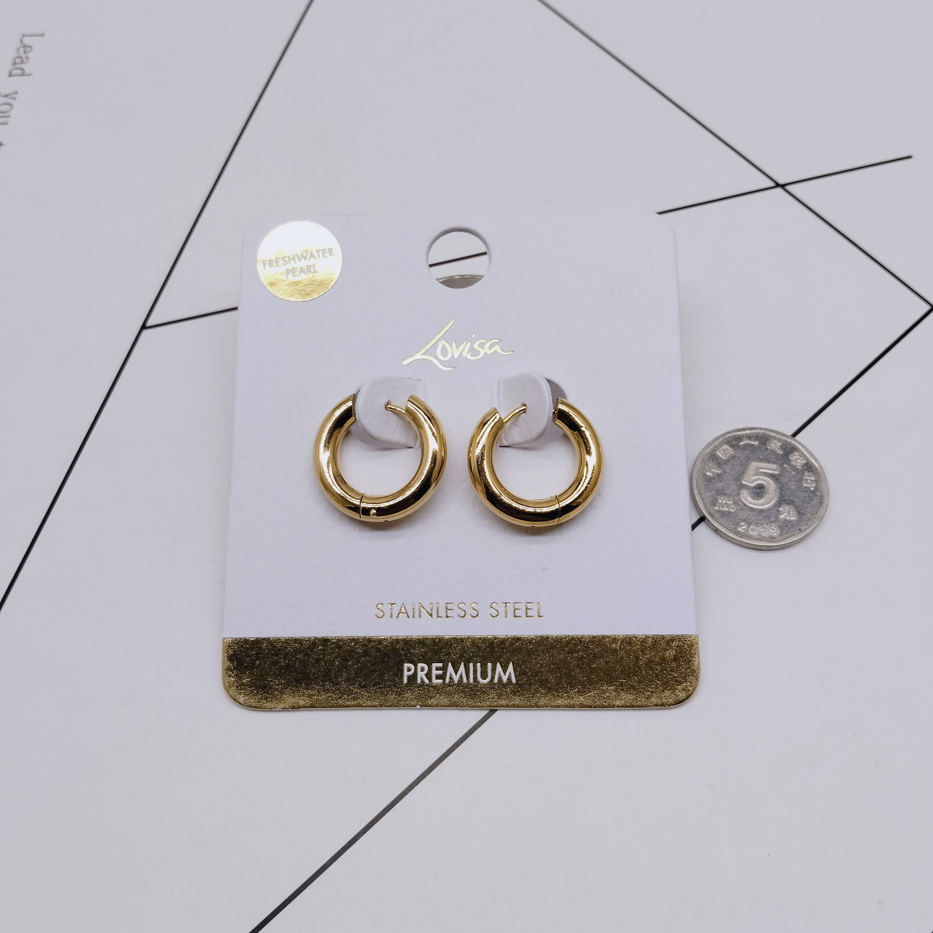 K249夸张质感时尚潮流气质名媛街拍几何黄铜镀真金创意金属耳环女,淘宝优惠券,粉丝福利购,淘宝优惠卷