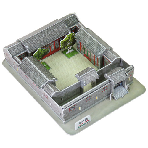 老北京四合院古建筑民居模型摆件diy手工拼装小屋房子立体拼图纸 - 图3