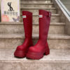 European letter decorated platform Martin boots for women