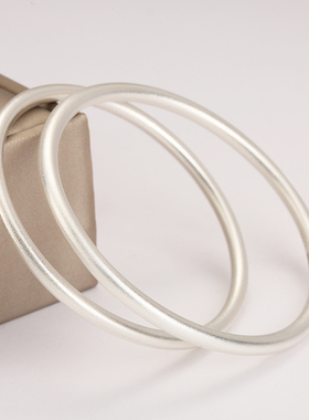 古法银手镯9999纯银送女友