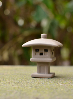 青石灯塔古典多肉植物盆栽摆件