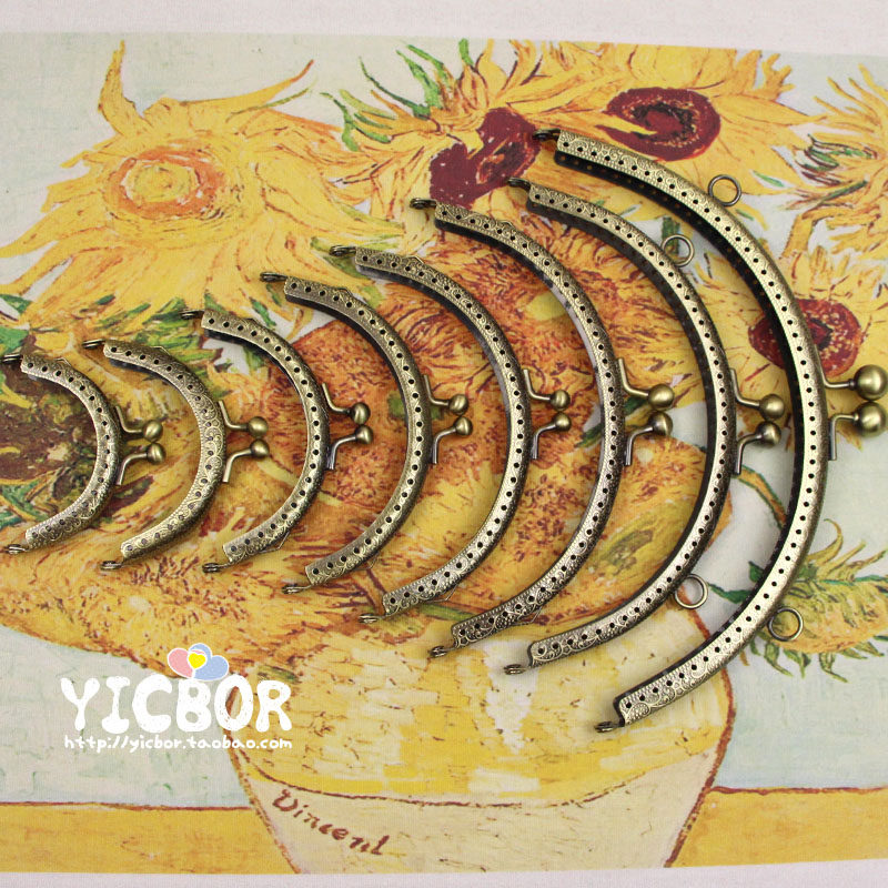 口金四 金色/银色/古铜半圆口金 复古压花 口金零钱包配件diy材料,淘宝优惠券,粉丝福利购,淘宝优惠卷