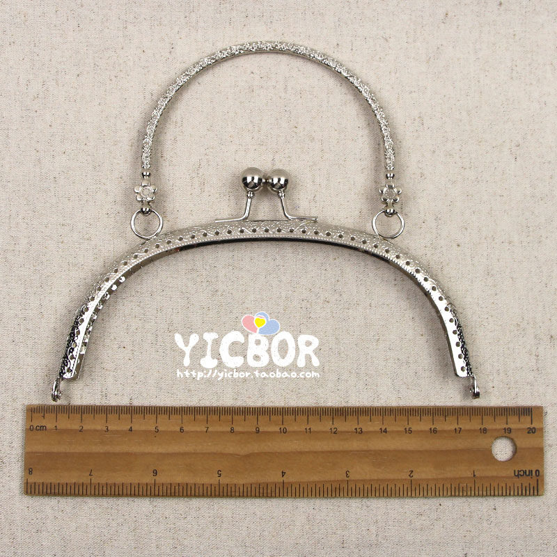 16.5cm弧形凸花S紋手挽口金 手提口金零钱包手挽包包配件 4色,淘宝优惠券,粉丝福利购,淘宝优惠卷