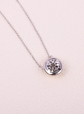 项链S925纯银镀18K金托帕石拉丝