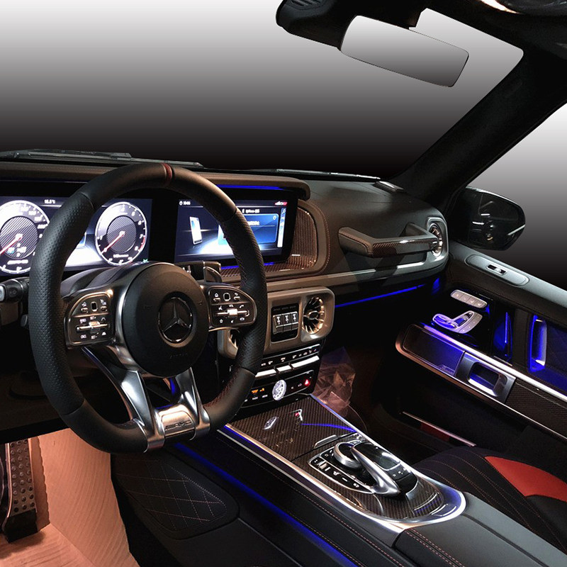 适用奔驰g碳纤维内饰g63大g碳纤维内饰改装g350G500替换件升级 - 图2