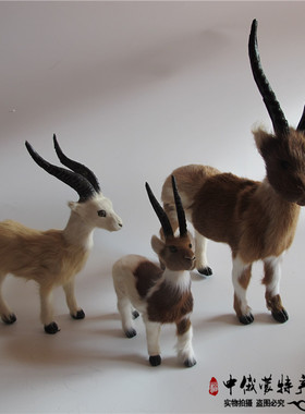 蒙古藏羚羊少数民族风仿真皮摆件