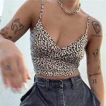 New Sexy Leopard Print Women’s V Neck Camisole Spaghetti St