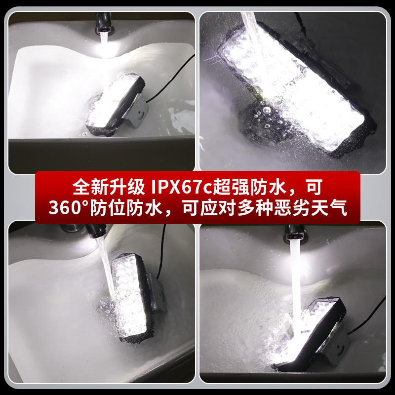 电动车灯摩托车超亮led大灯泡12v48v60v72v通用外置强光射灯 - 图1