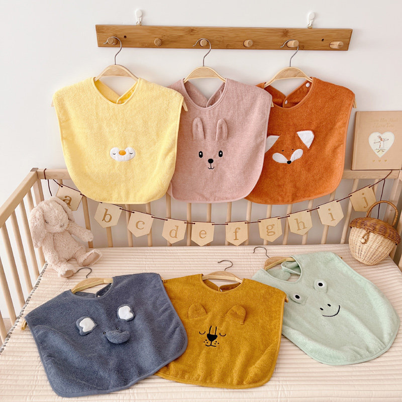 儿童洗漱巾不湿衣宝宝刷牙多功能卡通围兜 洗脸毛巾纯棉毛巾料A类,淘宝优惠券,粉丝福利购,淘宝优惠卷