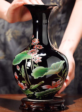 景德镇陶瓷器客厅现代中式花瓶