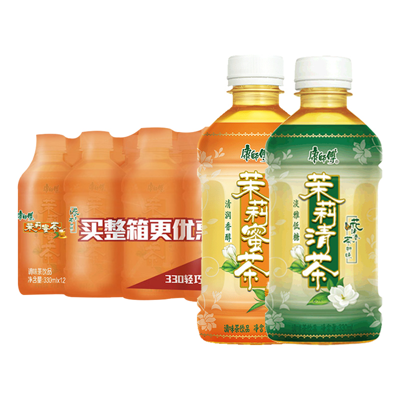 康师傅茉莉茶多口味330ml*12小瓶装整箱饮料茉莉清茶蜜茶饮品 - 图3