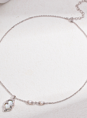 天然母贝纯银珍珠项链新款