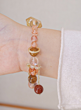 焰莲金瞳胶花黄塔晶弹力可调节