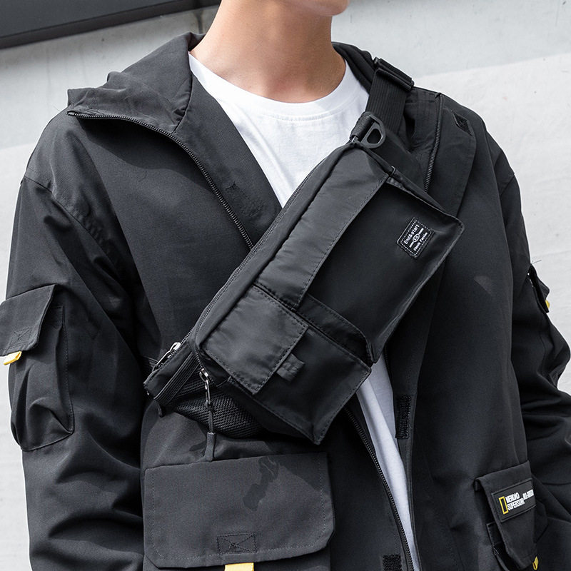 Trendy brand waist bag, crossbody bag, men's chest bag, casual shoulder bag, outdoor sports bag, dead fly bag, mobile phone bag, small bag, shoulder bag