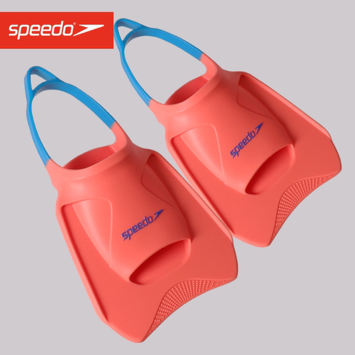 速比涛（Speedo） 短脚蹼蝶泳自由泳训练游泳脚蹼成人中大童蛙鞋 - 图0