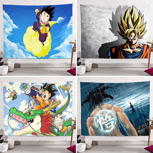 二次元动漫七龙珠挂布孙悟空网红直播背景布卧室床头宿舍装饰墙布 - 图0