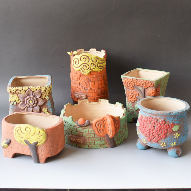 Succulent flowerpot ceramic large potted small flowerpot