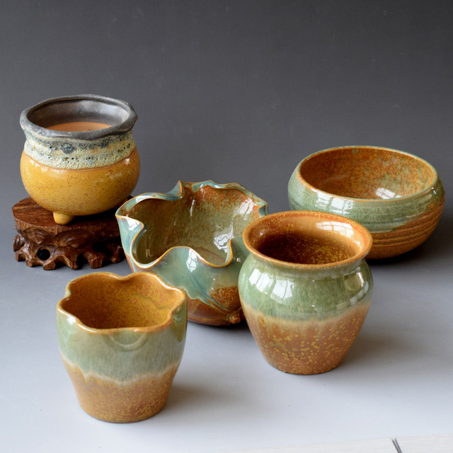 Succulent plant pot ceramic creative potted old pile