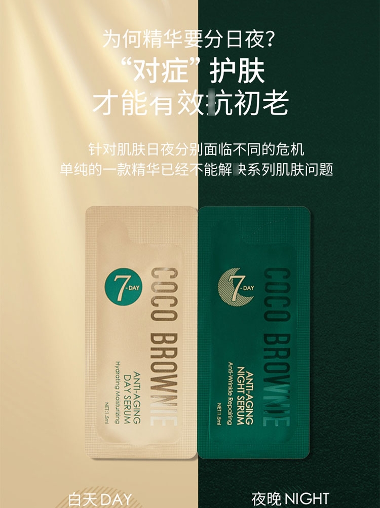 新西兰Coco Brownie虾青素7天日夜精华液抗初老氧化提亮紧致14片-图2