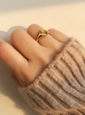 magicfish女士不锈钢指纹戒指